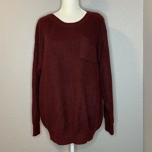 Oversized Maroon Sweater
